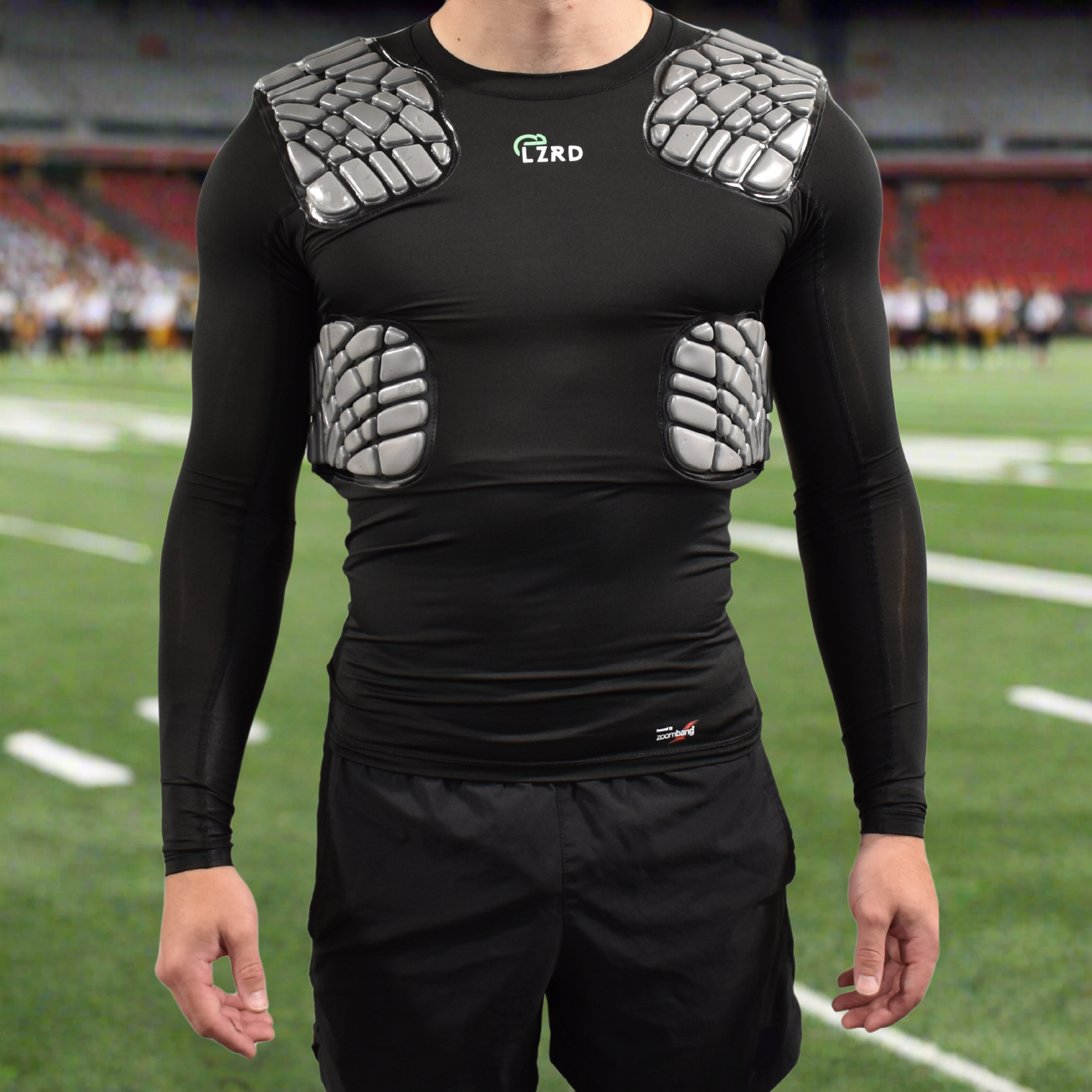 LZRD Padded Compression Grip Shirt - powered by Zoombang